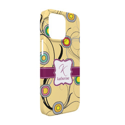Ovals & Swirls iPhone Case - Plastic - iPhone 13 (Personalized)