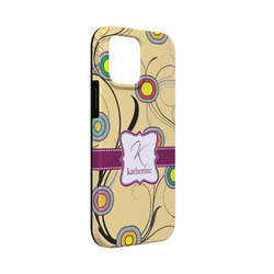 Ovals & Swirls iPhone Case - Rubber Lined - iPhone 13 Mini (Personalized)