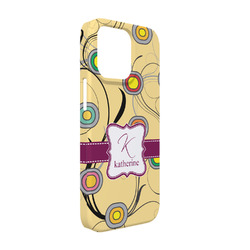 Ovals & Swirls iPhone Case - Plastic - iPhone 13 Pro (Personalized)