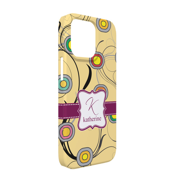 Custom Ovals & Swirls iPhone Case - Plastic - iPhone 13 Pro (Personalized)