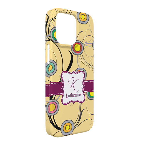 Custom Ovals & Swirls iPhone Case - Plastic - iPhone 13 Pro Max (Personalized)