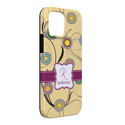 Ovals & Swirls iPhone Case - Rubber Lined - iPhone 13 Pro Max (Personalized)