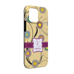 Ovals & Swirls iPhone Case - Rubber Lined - iPhone 13 Pro (Personalized)