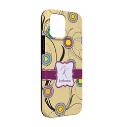 Ovals & Swirls iPhone Case - Rubber Lined - iPhone 13 (Personalized)