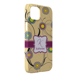Ovals & Swirls iPhone Case - Plastic - iPhone 14 Plus (Personalized)