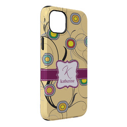 Ovals & Swirls iPhone Case - Rubber Lined - iPhone 14 Plus (Personalized)
