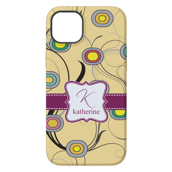 Ovals & Swirls iPhone 14 Plus Tough Case - Back
