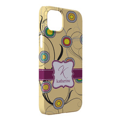 Ovals & Swirls iPhone Case - Plastic - iPhone 14 Pro Max (Personalized)