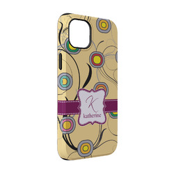 Ovals & Swirls iPhone Case - Rubber Lined - iPhone 14 Pro (Personalized)