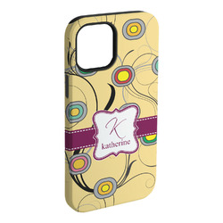 Ovals & Swirls iPhone Case - Rubber Lined - iPhone 15 Plus (Personalized)