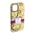 Ovals & Swirls iPhone Case - Rubber Lined - iPhone 15 Pro (Personalized)