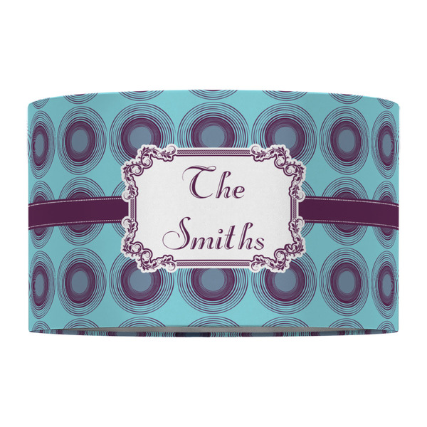 Concentric Circles 12" Drum Lampshade - FRONT (Fabric)