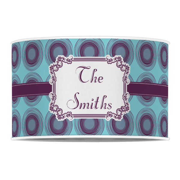 Concentric Circles 12" Drum Lampshade - FRONT (Poly Film)