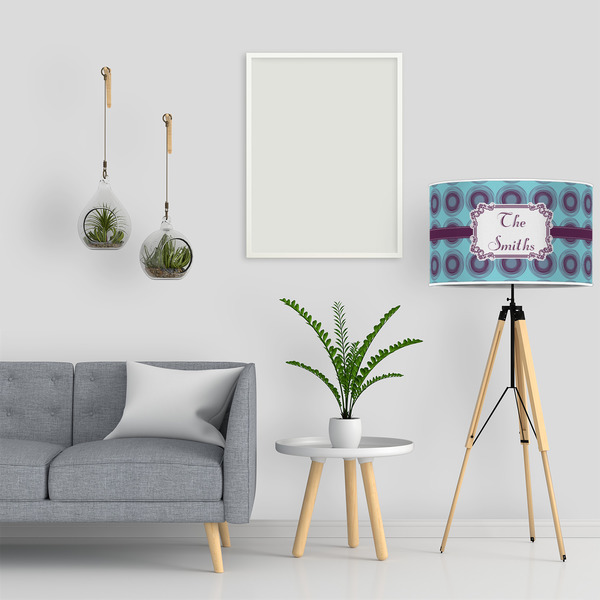Concentric Circles 12" Drum Lampshade - LIFESTYLE