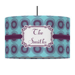 Concentric Circles 12" Drum Pendant Lamp - Fabric (Personalized)
