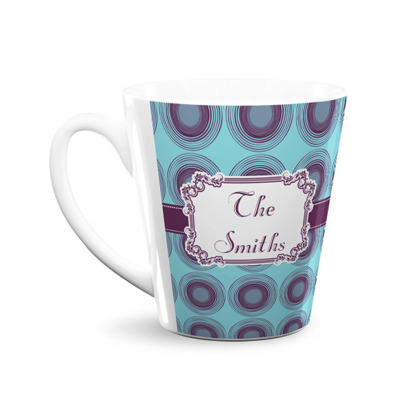 Concentric Circles 12 Oz Latte Mug - Front