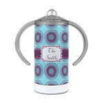 Concentric Circles 12 oz Stainless Steel Sippy Cup (Personalized)