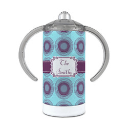 Concentric Circles 12 oz Stainless Steel Sippy Cup (Personalized)