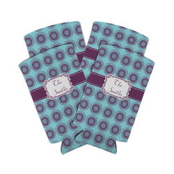 Concentric Circles Can Cooler (tall 12 oz) - Set of 4 (Personalized)