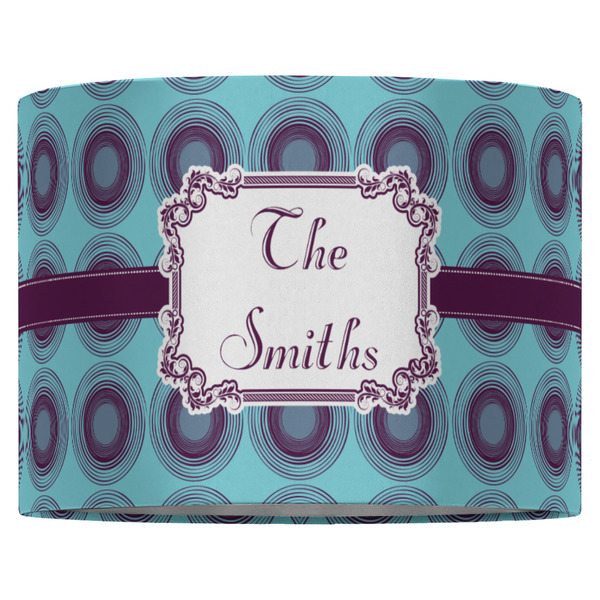Concentric Circles 16" Drum Lampshade - FRONT (Fabric)