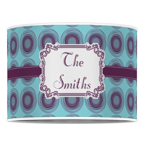 Concentric Circles 16" Drum Lampshade - FRONT (Poly Film)