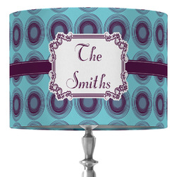 Concentric Circles 16" Drum Lamp Shade - Fabric (Personalized)