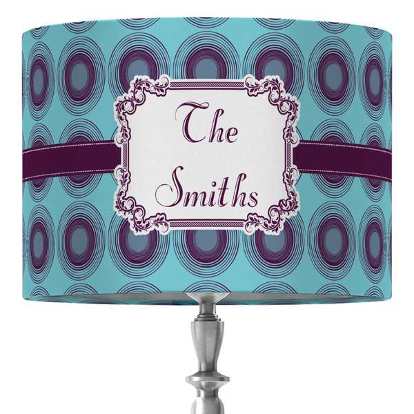 Custom Concentric Circles 16" Drum Lamp Shade - Fabric (Personalized)