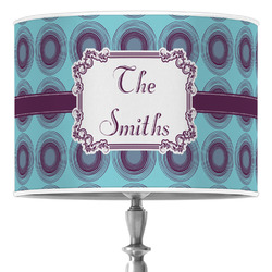 Concentric Circles 16" Drum Lamp Shade - Poly-film (Personalized)