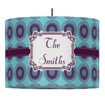 Concentric Circles 16" Drum Pendant Lamp - Fabric (Personalized)