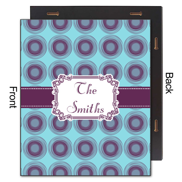 Concentric Circles 20x24 Wood Print - Front & Back View