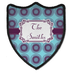 Concentric Circles Iron On Shield Patch B w/ Name or Text