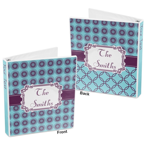 Concentric Circles 3-Ring Binder Front and Back
