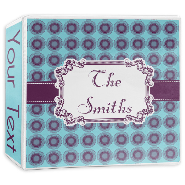 Custom Concentric Circles 3-Ring Binder - 3 inch (Personalized)