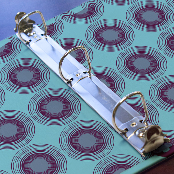 Concentric Circles 3 Ring Binders - Full Wrap - 1" - DETAIL