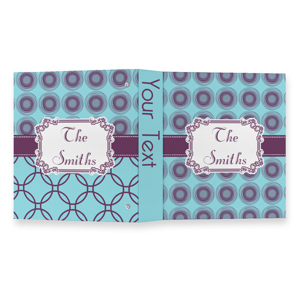 Concentric Circles 3 Ring Binders - Full Wrap - 1" - OPEN OUTSIDE