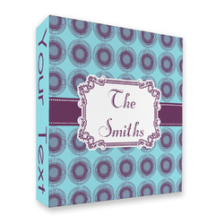 Concentric Circles 3 Ring Binder - Full Wrap (Personalized)