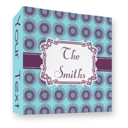 Concentric Circles 3 Ring Binder - Full Wrap - 3" (Personalized)