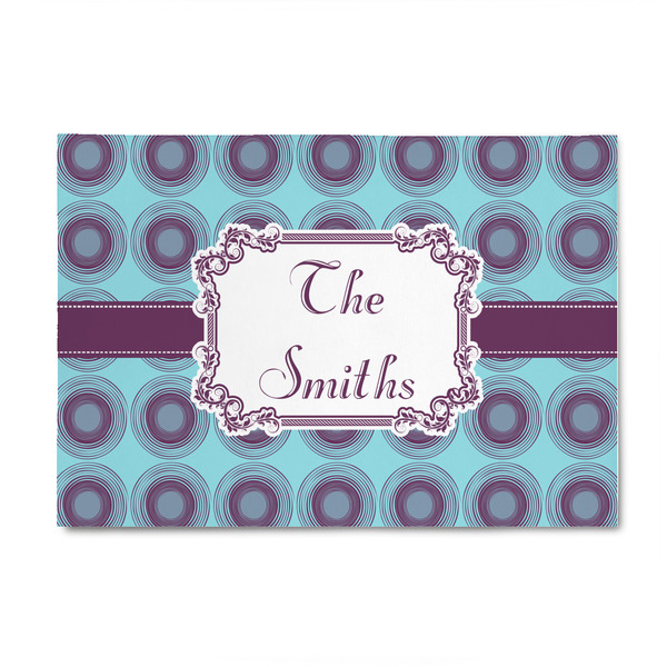 Custom Concentric Circles 4' x 6' Indoor Area Rug (Personalized)