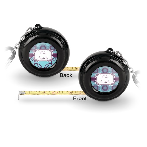 Concentric Circles 6-Ft Pocket Tape Measure with Carabiner Hook - Front and Back
