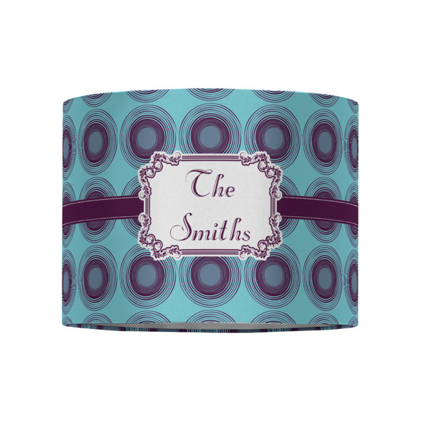 Concentric Circles 8" Drum Lampshade - FRONT (Fabric)
