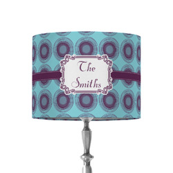 Concentric Circles 8" Drum Lamp Shade - Fabric (Personalized)