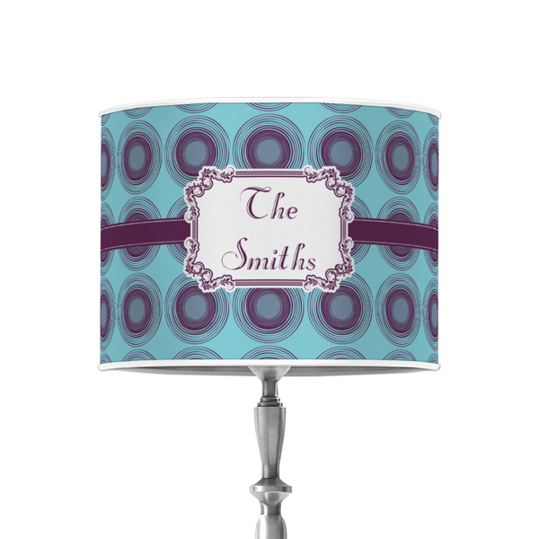 Concentric Circles 8" Drum Lampshade - ON STAND (Poly Film)