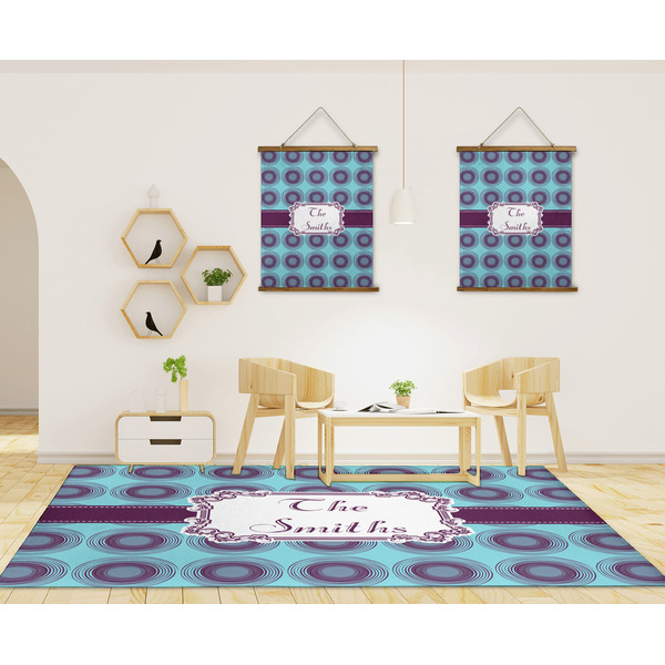 Concentric Circles 8'x10' Indoor Area Rugs - IN CONTEXT