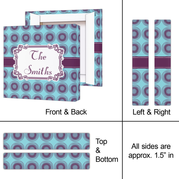 Concentric Circles 8x8 - Canvas Print - Approval