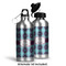 Concentric Circles Aluminum Water Bottle - Alternate lid options