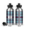 Concentric Circles Aluminum Water Bottle - Front and Back