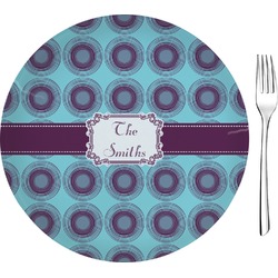 Concentric Circles 8" Glass Appetizer / Dessert Plates - Single or Set (Personalized)