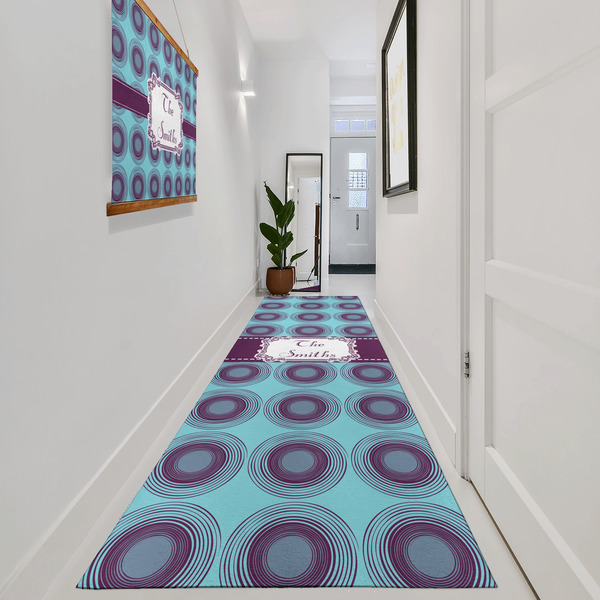 Concentric Circles Area Rug Sizes - In Context (vertical)