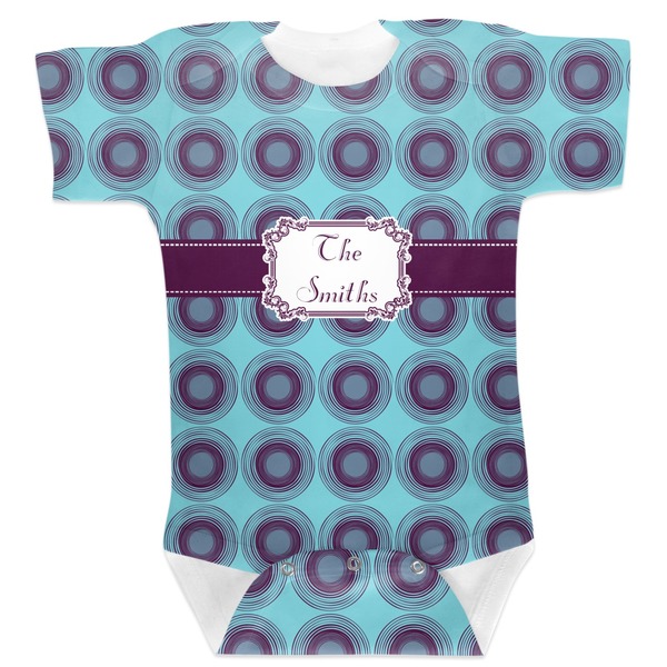 Custom Concentric Circles Baby Bodysuit 3-6 (Personalized)