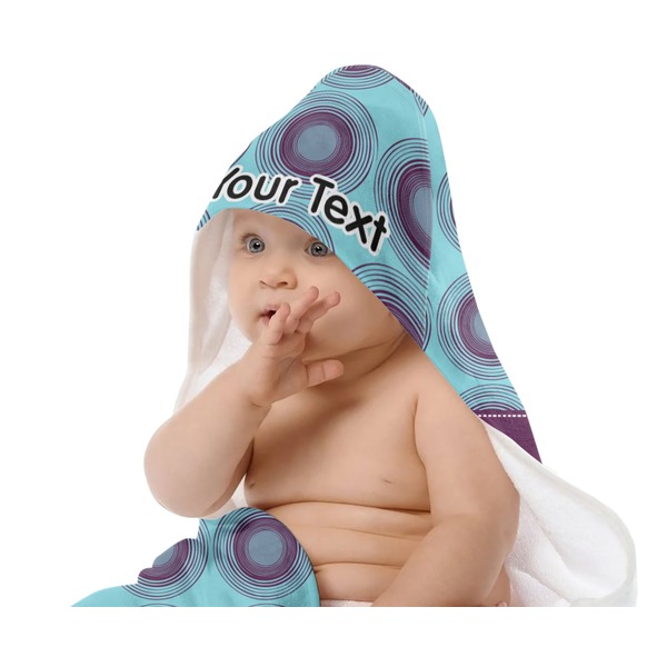 Concentric Circles Baby Hooded Towel on Child